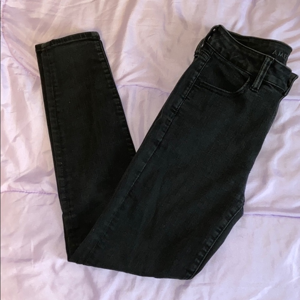 American Eagle Hi-rise Jegging black